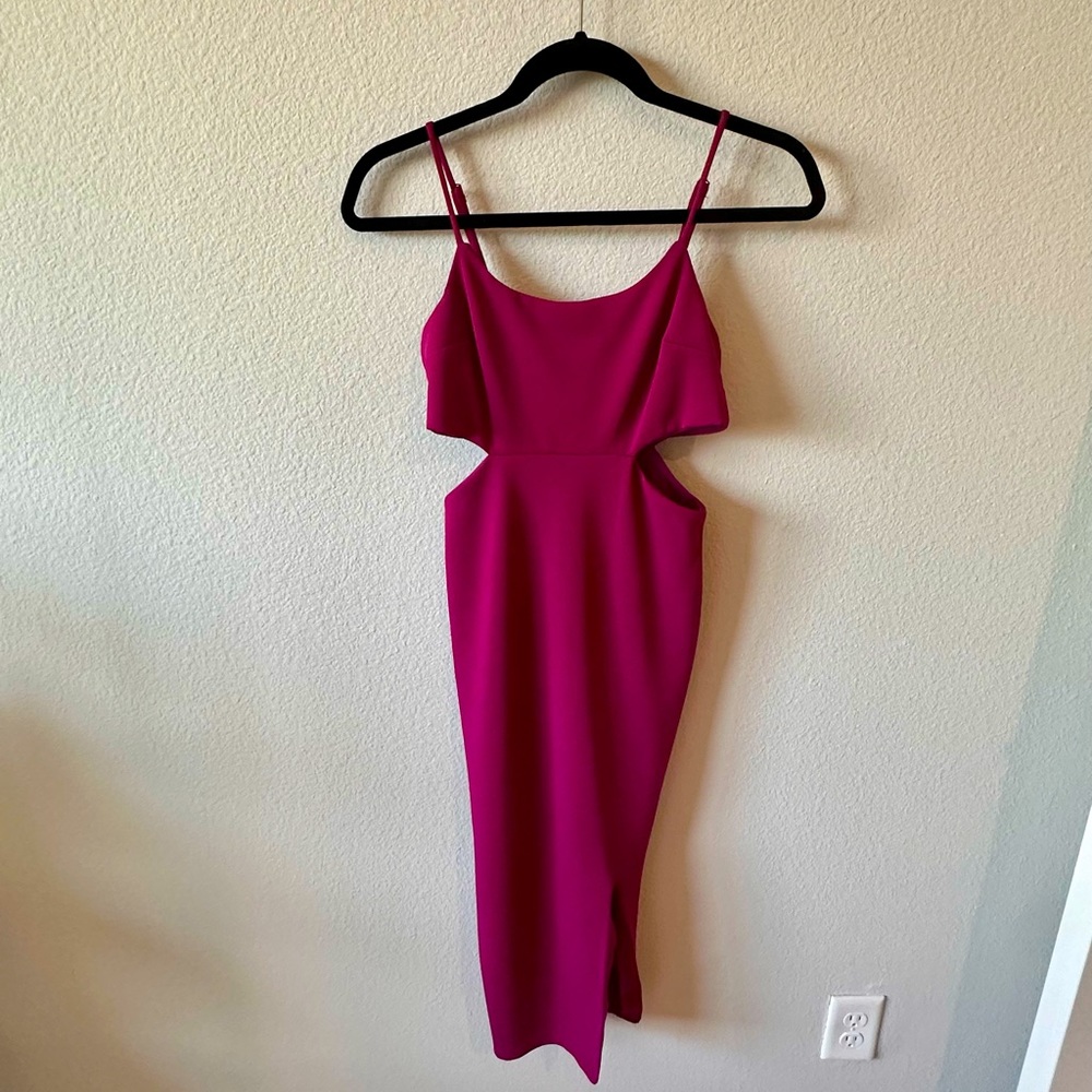 Purple Midi Cocktail Dress